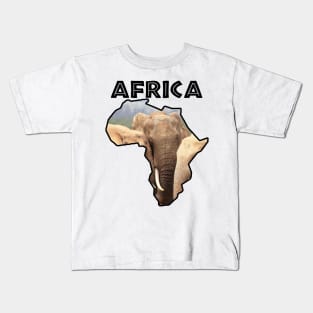 African Elephant Wildlife Continent Kids T-Shirt